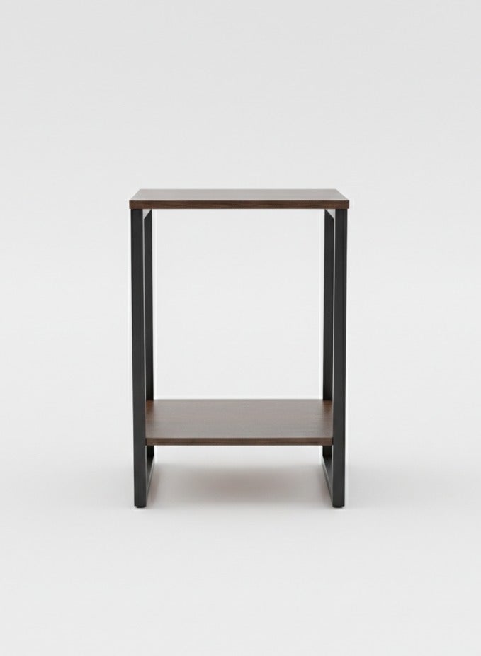 Concent Ergonomic "Modern" Side Table - Luxurious Wood & Black Metal Blend - Image 2